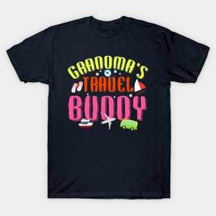 Grandma's Travel Buddy Traveling Adventure T shirt T-Shirt